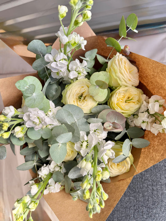 Pure White Roses Bouquet
